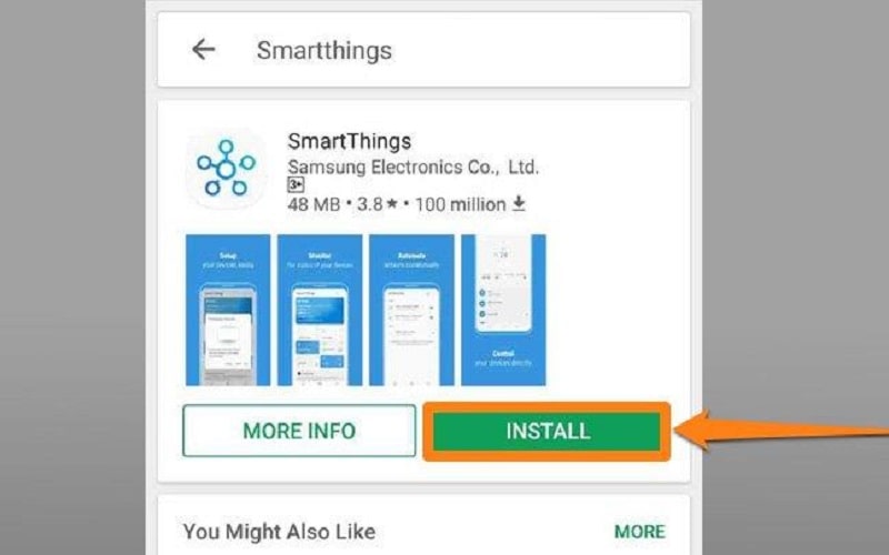 Tải ứng dụng  ứng dụng SmartThings trong kho ứng dụng trên điện thoại